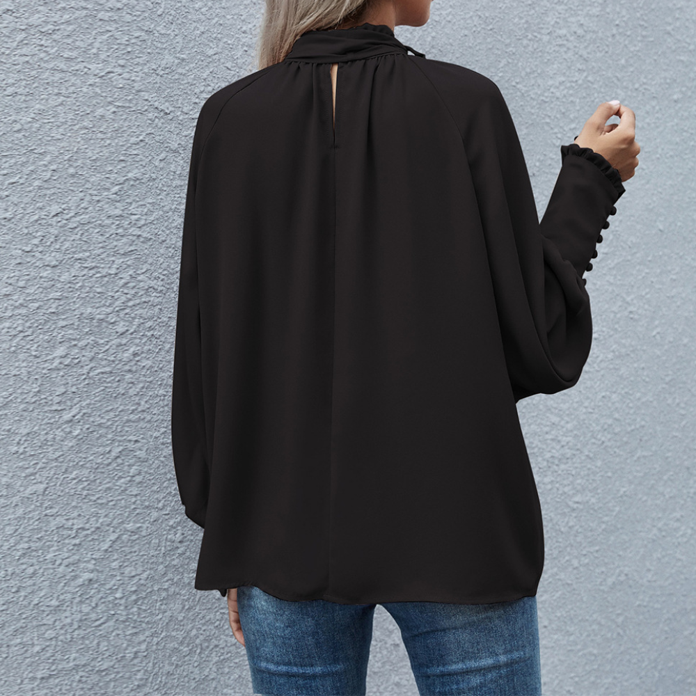Eva - Verfijnde Blouse - Strikdetail voor Elegantie - Voor Dames - Perfect voor Elke Gelegenheid