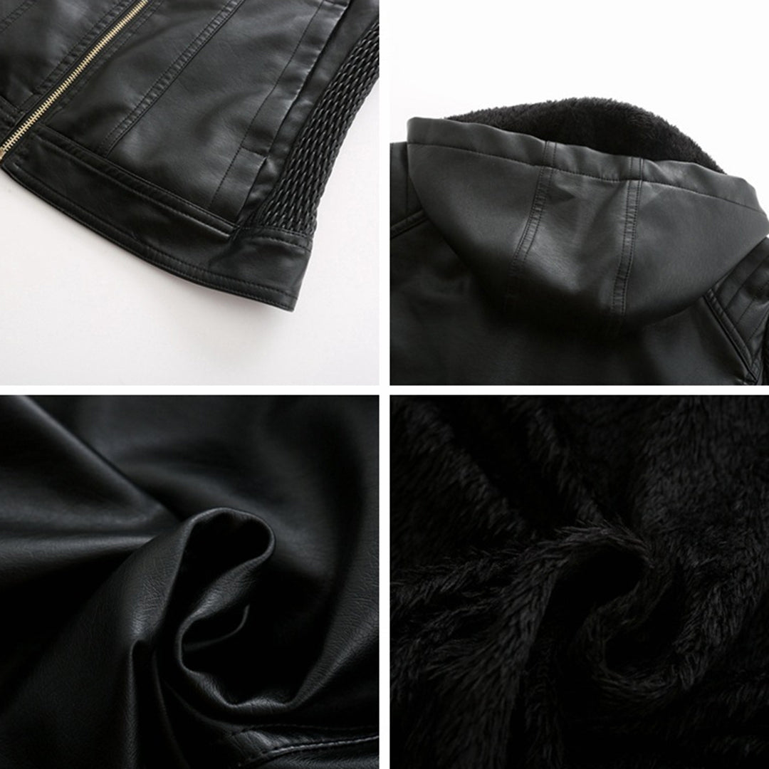 Livia - Leren Jas met Afneembare Capuchon - Tijdloos Elegant - Voor Dames - Herfst/Lente