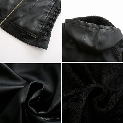 Livia - Leren Jas met Afneembare Capuchon - Tijdloos Elegant - Voor Dames - Herfst/Lente
