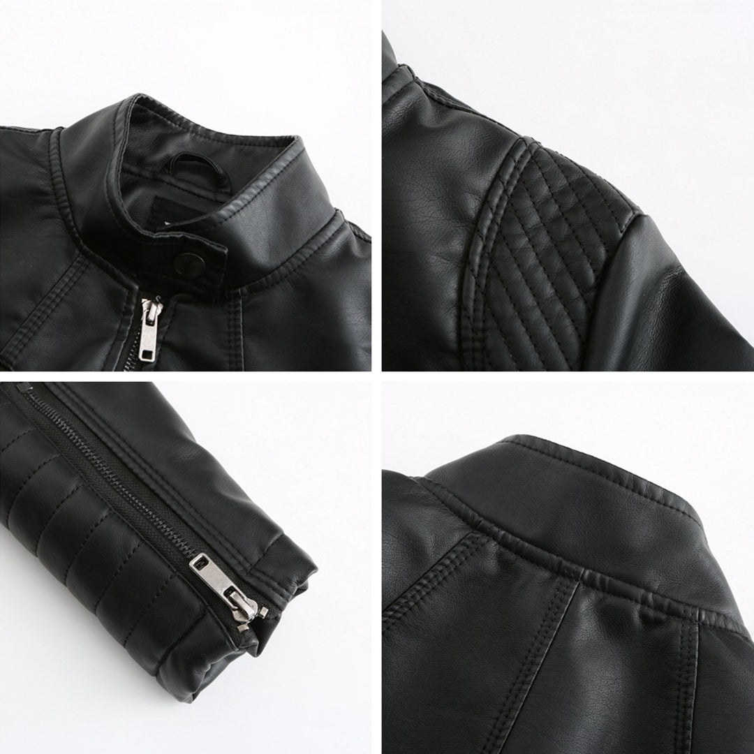 Elena - Leren Bikerjack - Elegant en Tijdloos - Voor Dames - Perfect voor Elke Gelegenheid