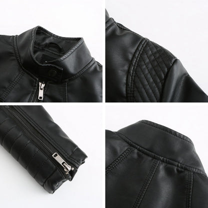 Elena - Leren Bikerjack - Elegant en Tijdloos - Voor Dames - Perfect voor Elke Gelegenheid