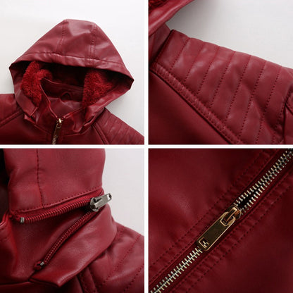 Livia - Leren Jas met Afneembare Capuchon - Tijdloos Elegant - Voor Dames - Herfst/Lente