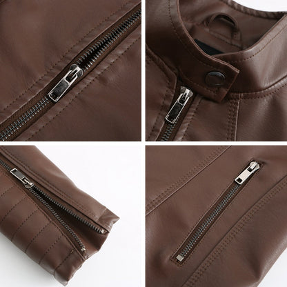Elena - Leren Bikerjack - Elegant en Tijdloos - Voor Dames - Perfect voor Elke Gelegenheid