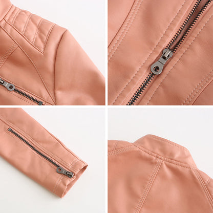 Isabella - Leren Bikerjack - Elegante Asymmetrische Rits - Voor Dames - Seizoensoverschrijdend