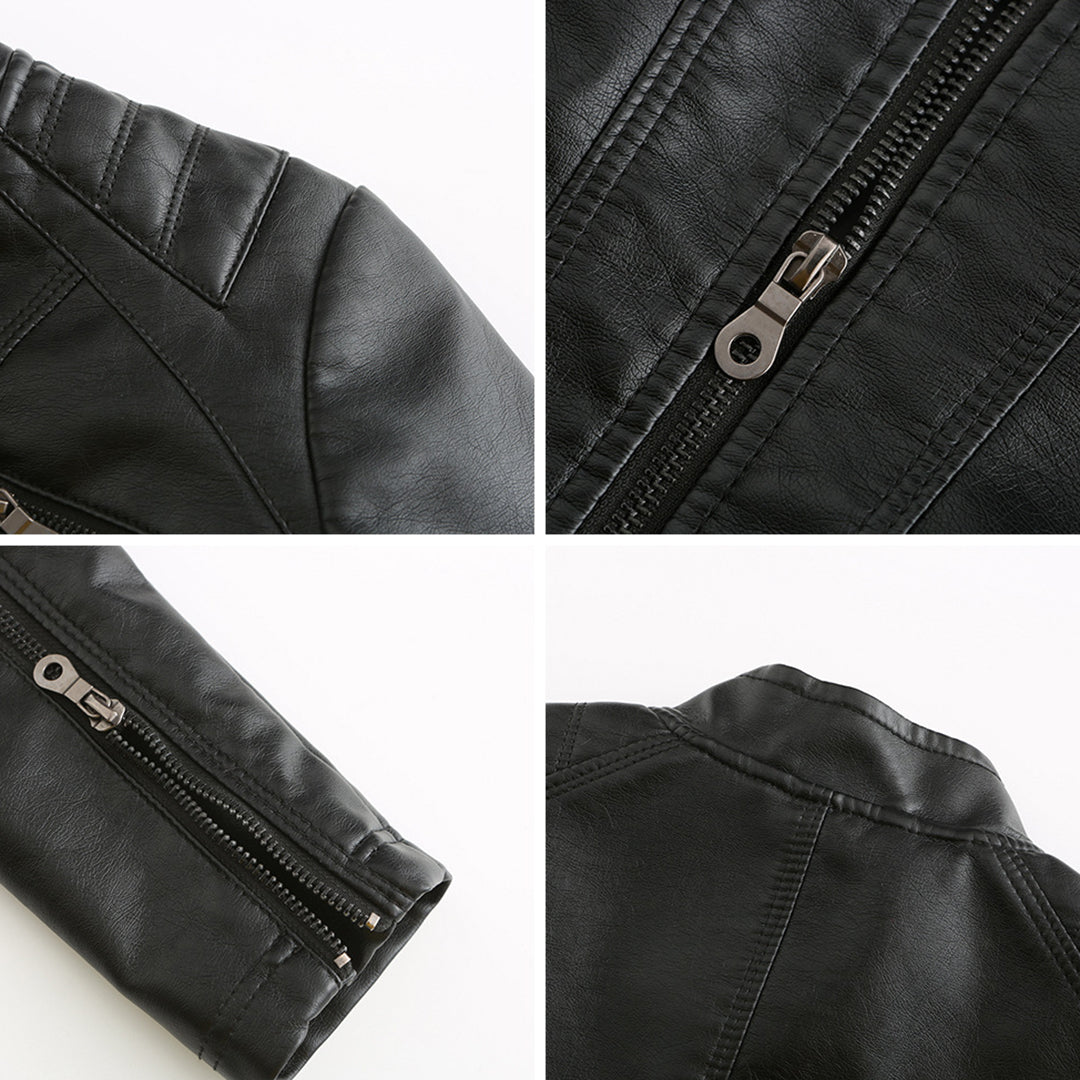Isabella - Leren Bikerjack - Elegante Asymmetrische Rits - Voor Dames - Seizoensoverschrijdend