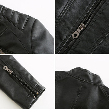 Isabella - Leren Bikerjack - Elegante Asymmetrische Rits - Voor Dames - Seizoensoverschrijdend