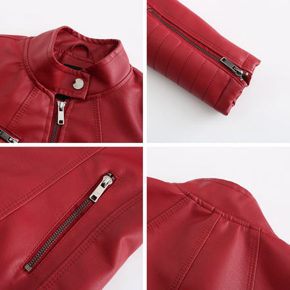 Elena - Leren Bikerjack - Elegant en Tijdloos - Voor Dames - Perfect voor Elke Gelegenheid