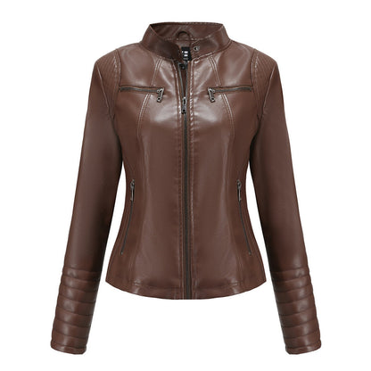 Elena - Leren Bikerjack - Elegant en Tijdloos - Voor Dames - Perfect voor Elke Gelegenheid