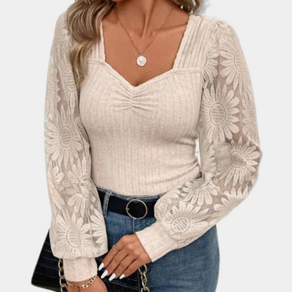 Emma - Elegante Lange Mouwen Top - Comfortabele Pasvorm - Voor Dames - Voor Elke Gelegenheid