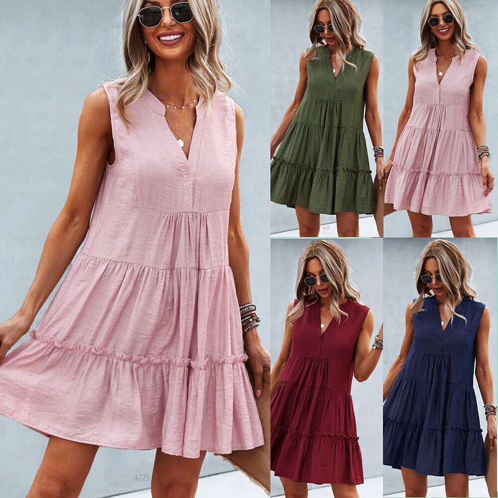 Emma - Elegante Mini Jurk - Comfortabele Pasvorm - Voor Dames - Zomer Gelegenheden