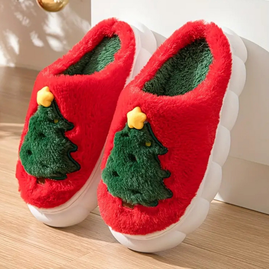 Lotte - Feestelijke Kerstpantoffels - Comfortabele Voering - Voor Dames - Perfect voor de Feestdagen