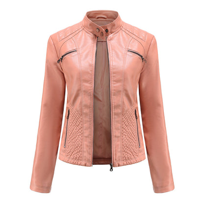Isabella - Leren Bikerjack - Elegante Asymmetrische Rits - Voor Dames - Seizoensoverschrijdend