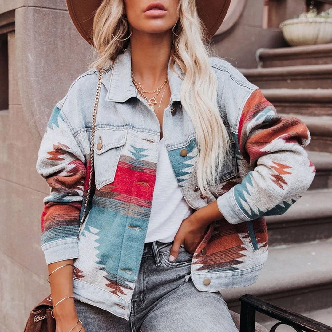 Lina - Vintage Denim Jasje - Losse Pasvorm - Voor Dames - Herfst Mode