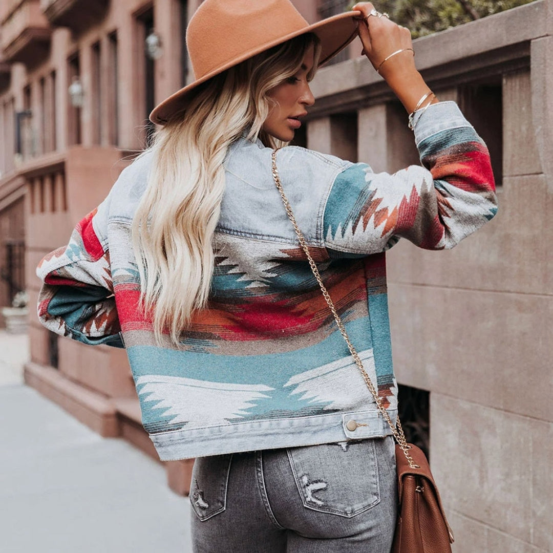 Lina - Vintage Denim Jasje - Losse Pasvorm - Voor Dames - Herfst Mode
