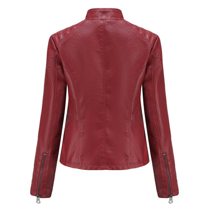 Isabella - Leren Bikerjack - Elegante Asymmetrische Rits - Voor Dames - Seizoensoverschrijdend