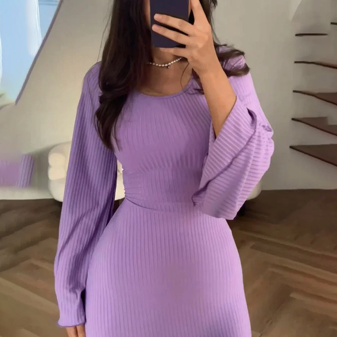 Sophie - Elegante Gebreide Jurk - Luxueuze Afwerking - Voor Dames - Geschikt voor Elke Gelegenheid