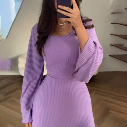 Sophie - Elegante Gebreide Jurk - Luxueuze Afwerking - Voor Dames - Geschikt voor Elke Gelegenheid