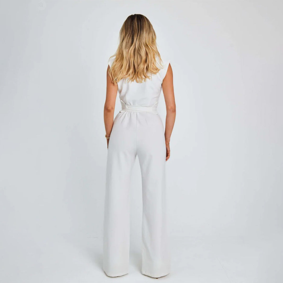 Lotte - Elegante Mouwloze Jumpsuit - Comfortabele Wijde Pijpen - Voor Dames - Perfect voor Feestjes