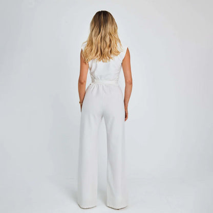 Lotte - Elegante Mouwloze Jumpsuit - Comfortabele Wijde Pijpen - Voor Dames - Perfect voor Feestjes