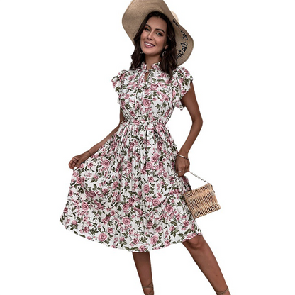 Isabelle - Bloemenjurk - Vloeiende Stof - Voor Dames - Zomerstijl