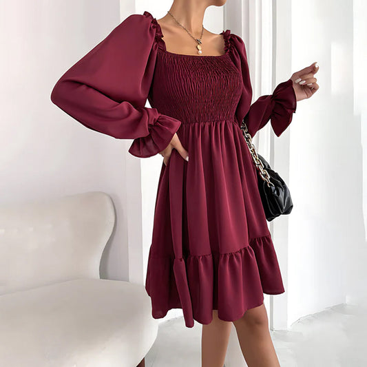 Sophie - Mini-Jurk met Ruches - Flatterende Pasvorm - Voor Dames - Perfect voor Feestjes