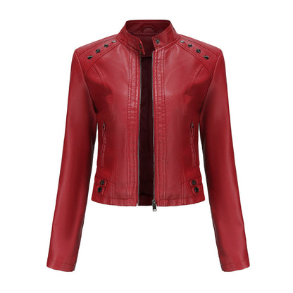 Isabelle - Leren Jas met Kraag en Rits - Elegante Look - Voor Dames - Perfect voor Elke Gelegenheid