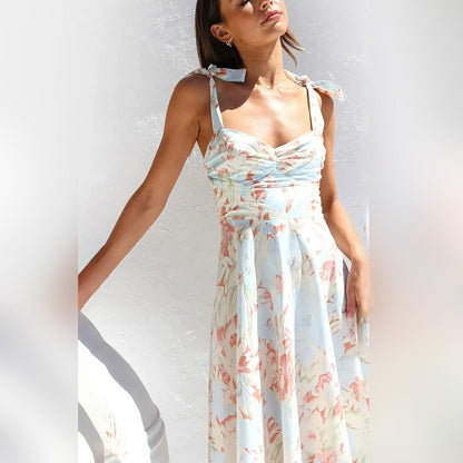 Livia - Midi-Jurk met Gebloemd Design - Comfortabele Pasvorm - Voor Dames - Perfect voor Speciale Gelegenheden