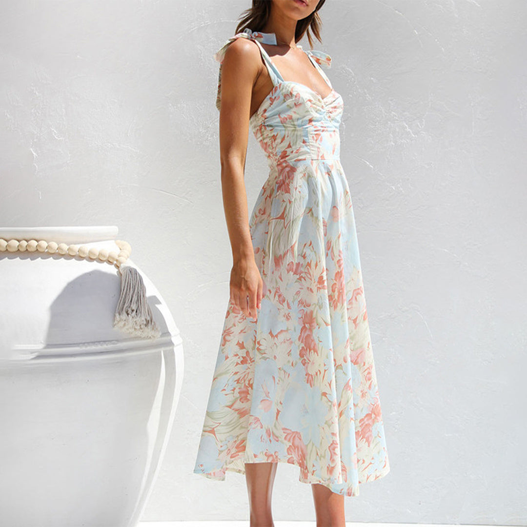 Livia - Midi-Jurk met Gebloemd Design - Comfortabele Pasvorm - Voor Dames - Perfect voor Speciale Gelegenheden