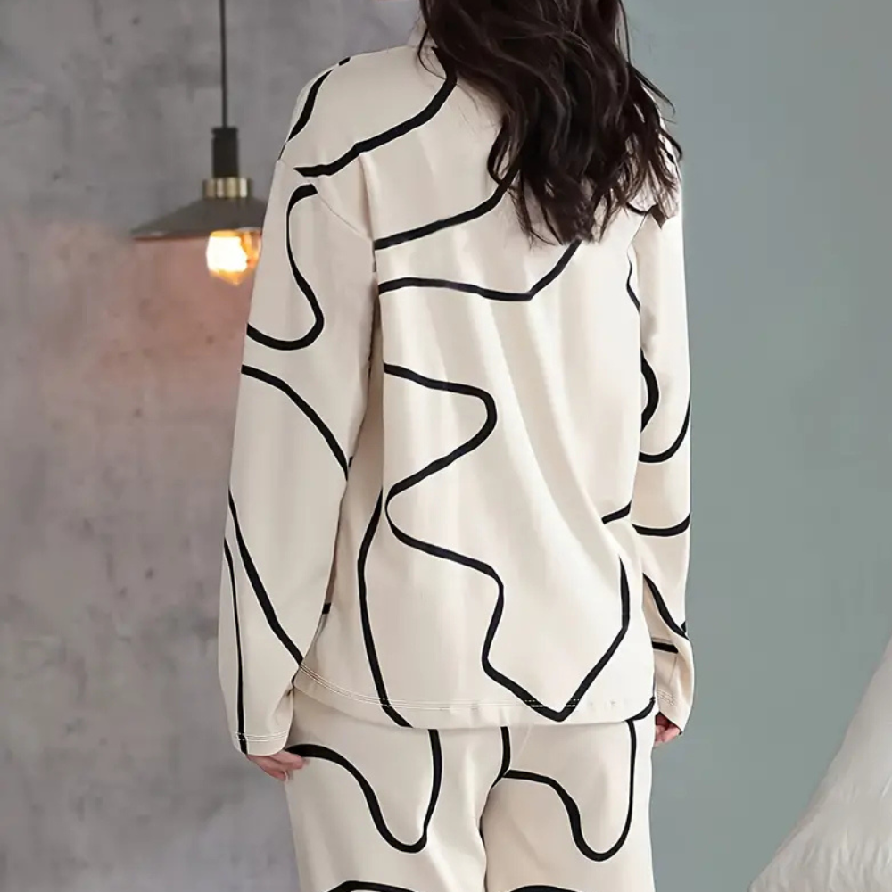 Livia - Luxe Pyjamaset - Zachte Stoffen - Voor Dames - Perfect voor Thuis